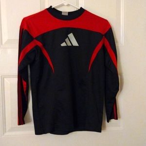Adidas long sleeve shirt red and black size US-L14-16